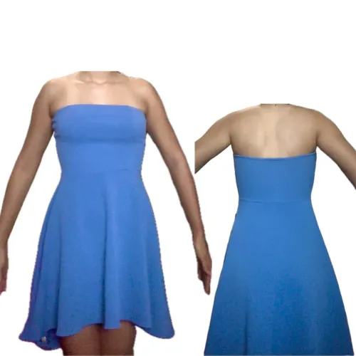 Vestido azul seminovo
