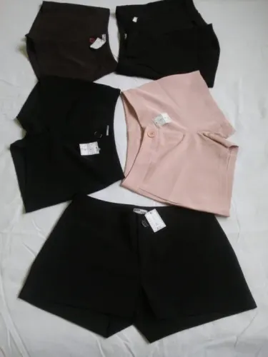 Calça Pantalona e Shorts Femininos de tecidos novos.