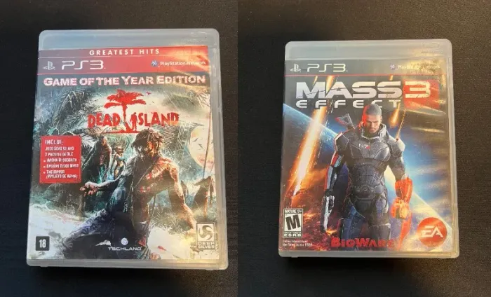 Jogos Mass Effect 3 e Dead Island PS3 Originais
