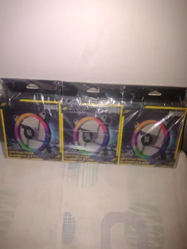 Kit 3 Ventoinhas LED para Gabinete e CPU