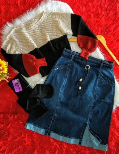 saia jeans evase