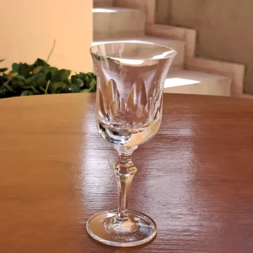 Taças de Licor / Aperitivo STRAUSS - Cristal Lapidado com Gravação na Base - Jogo com 6 Ta