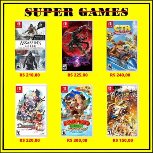 Jogos SWITCH em até 6x sem juros, Loja física desde 2004, Próximo ao Metrô. 
