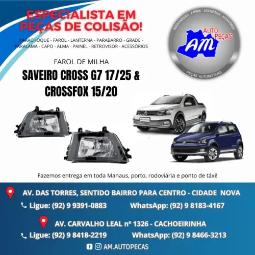 farol de milha saveiro cross g7 e crossfox