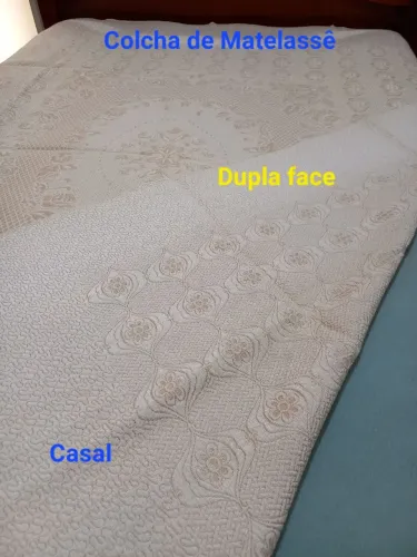 Colcha de Matelassê Casal Dupla Face