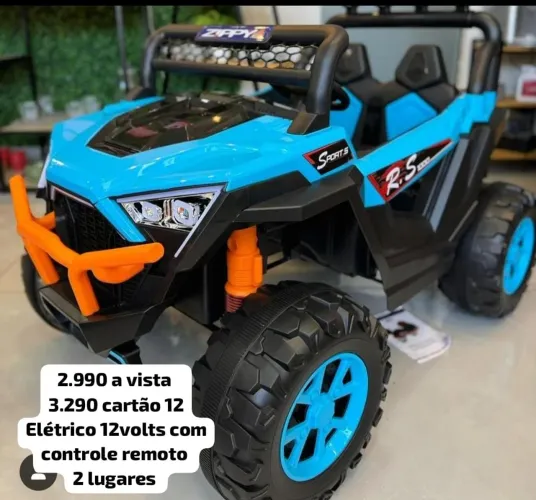 Carrinho elétrico infantil utv 2 lugares 12volts 