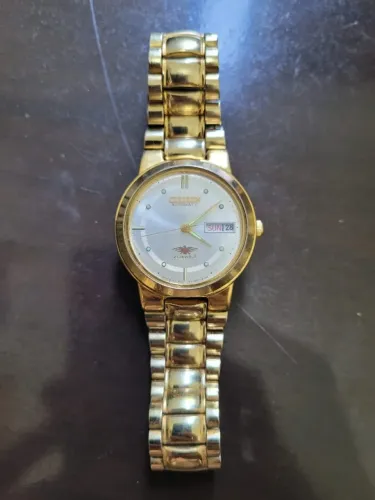 Relógio Citizen Automatic 21 Jewels, antigo dourado.