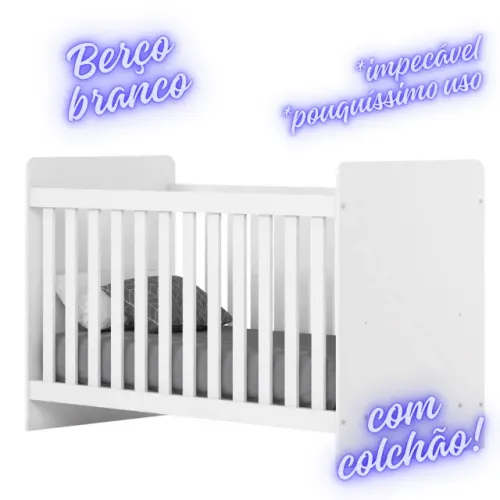 BERÇO BRANCO IMPECÁVEL