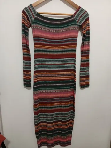 Vestido listrado da dress to