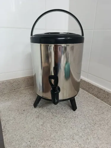 Botijão garrafa térmica inox 6 litros para eventos, hotéis, buffets, praia botijão térmico