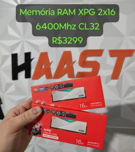 Memória Ram XPG 2x16 6400MHz CL32 [Nova]