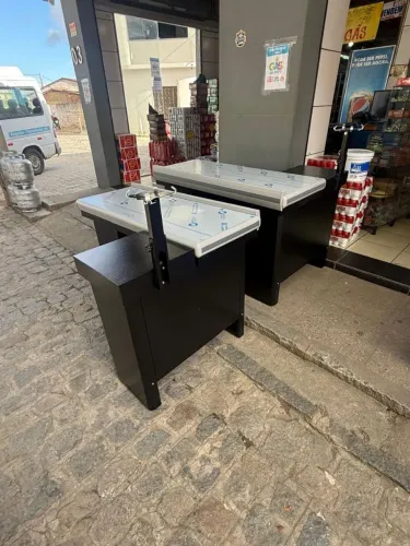 Caixa Checkout comercial de aço com kit para automação em até 10x sem juros no cartão