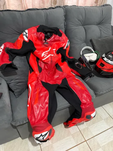 MACACÃO ALPINESTARS GP PLUS V4 SPRINT Vermelho 58EUR Zerado 