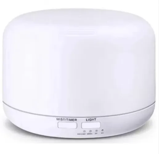 Umidificador Aromatizador 300ml - Branco com Luz LED 7 Cores e Óleo de aromatizante 10 ml
