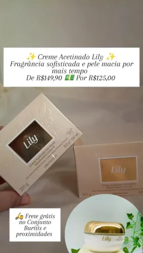 Hidratante Lily Novo em promoção
