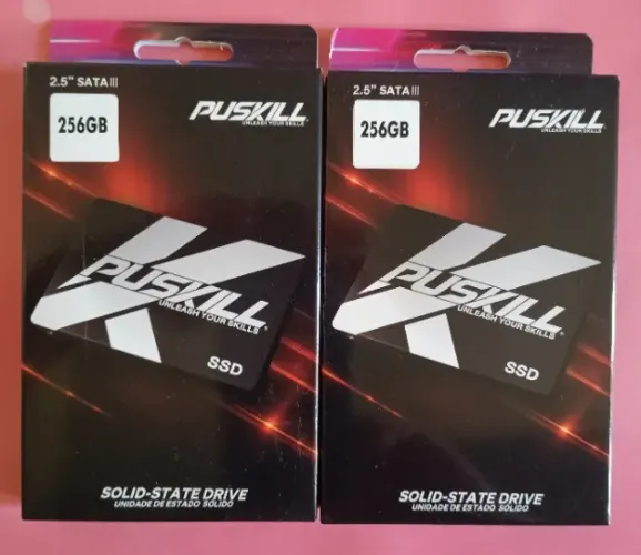 HD SSD Disco Sólido Interno PUSKILL Sata 3 2.5" 256GB. R$280,00. (CADA)