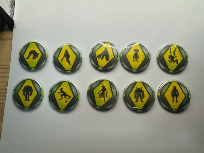 coleção completa bottons Ben 10 (todos os 10 aliens do clássico)