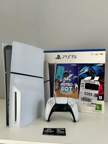 COM GARANTIA!! Playstation 5 Slim 1TB Com Leitor de Discos (Aceito Cartão)