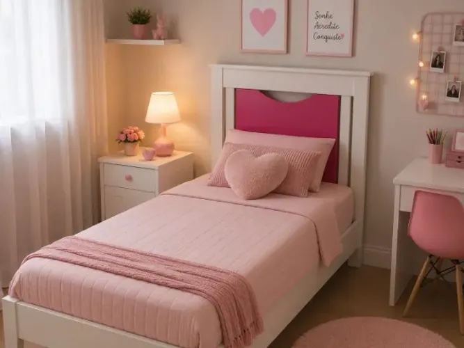 Cama de solteiro feminina