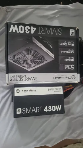 Vendo fonte thermaltake smart series 430W  80 plus White semi-nova
