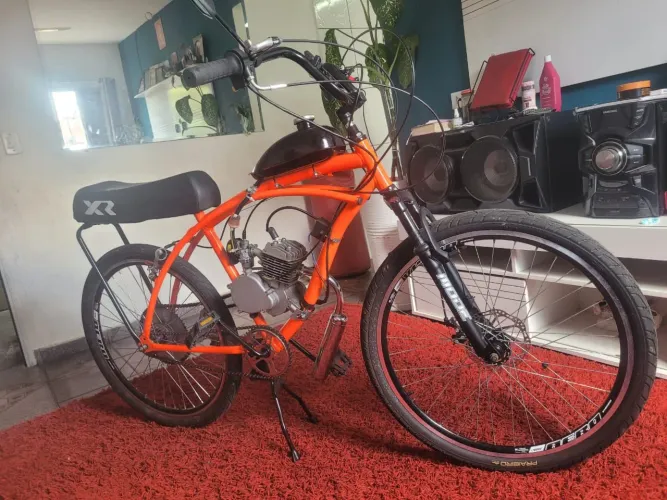  bicicleta motorizada Moskito 80cc banco mobby