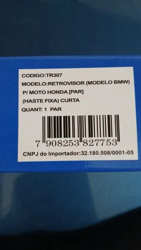 Retrovisor modelo bmw para linha honda!