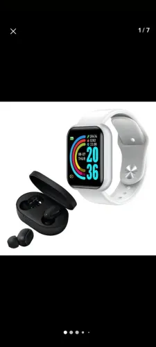 Kit Smartwatch Unissex + Fone Bluetooth Sem Fio | Novo Lacrado