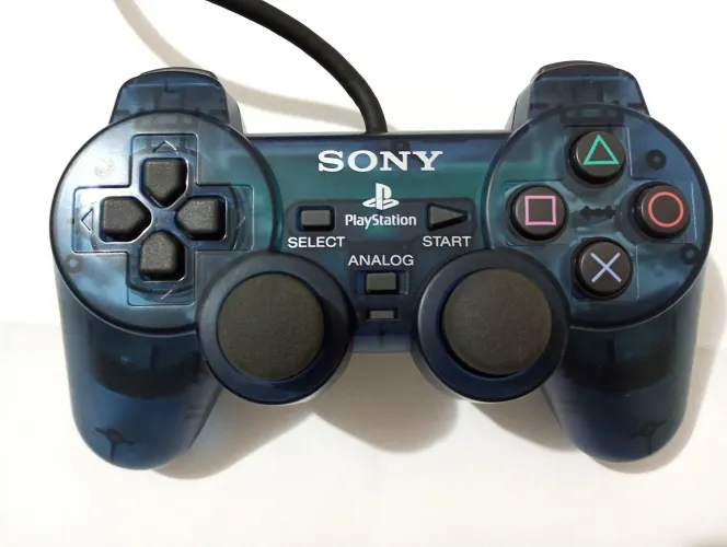 Controle Playstation 2 Midnight Blue Original com defeito