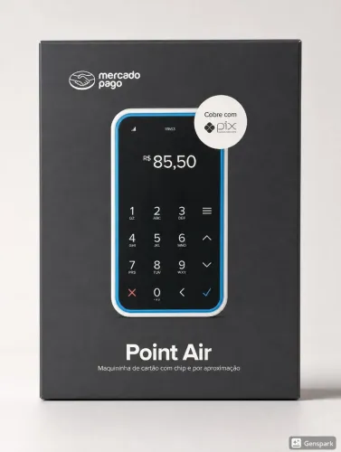 Maquininha Point Air Mercado Pago - Com Chip e Pagamento por Aproximação (NFC)