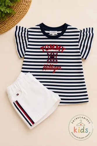 Conjunto Tommy Hilfiger infantil - tamanho 4 