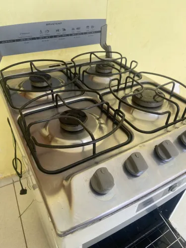 Fogão Brastemp Clean 4 bocas inox funcionando perfeitamente