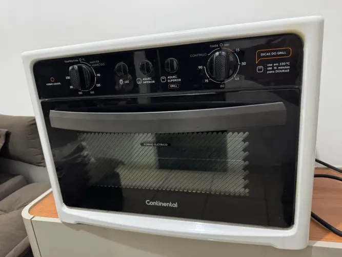 Forno Elétrico Continental de Bancada Grill 44 Litros Branco, NOVO!