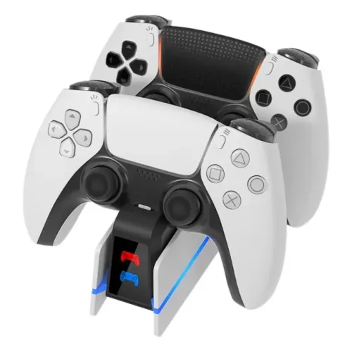 Base Carregadora Dupla compatível com Controle PS5 / Playstation 5 com LED Indicador USB