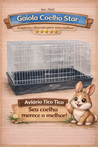 Gaiola para Coelho Star Aviário Tico Tico | Nova