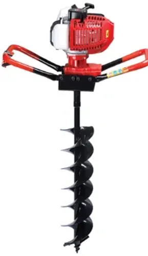 Perfurador de Solo Kawashima 42,7cc com broca de 15cm de diâmetro e 80cm Profundidade