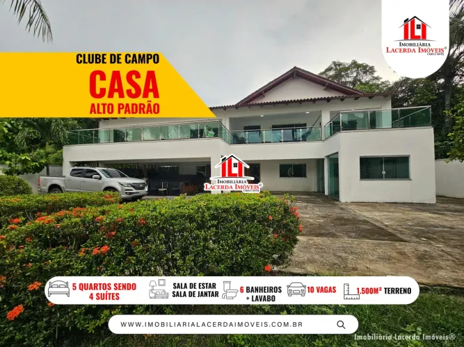 Ponta Negra Clube de Campo - Casa Duplex 5 Dormitórios 4 Suítes com Closet e Rampa