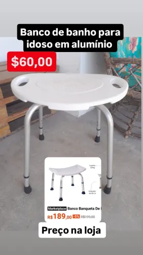 Banco de banho para idosos