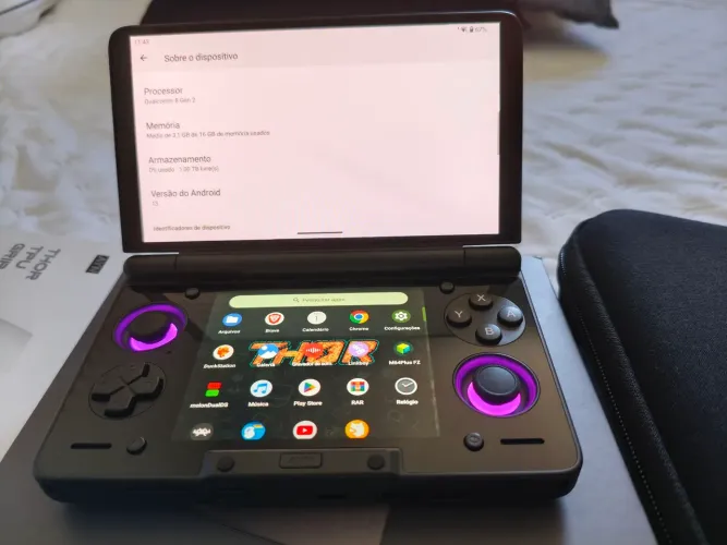 AYN THOR MAX BLACK 16GB/1TB + ACESSÓRIOS (NOVO)!