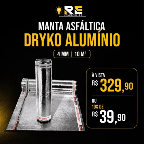 Manta asfáltica 4MM ALUMÍNIO