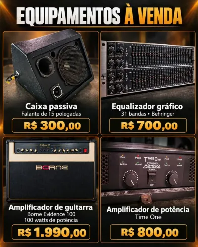 Equipamentos à venda! Usados somente em igreja, não aceito trocas.