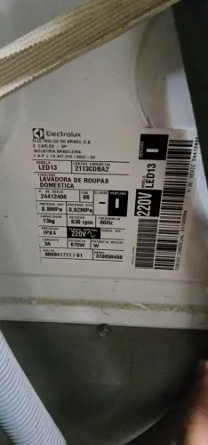Maquina de lavar eletrolux Led13kg 220v