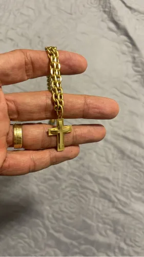 Cordão + pingente de ouro 