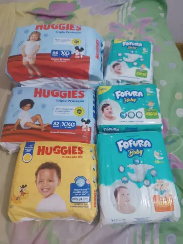 Fraldas troco pelo tamanho M e G