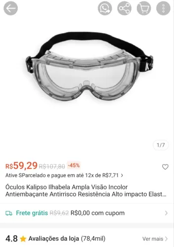30 Óculos kalipso ilha bela ampla visão incolor com preço de custo