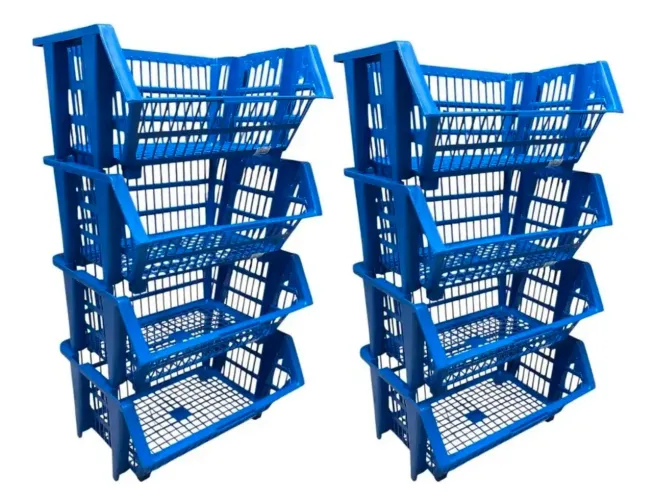 Cesto plastico empilhavel