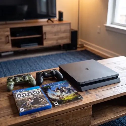 Playstation 4 Slim Impecável + 2 Jogos + 2 Controles PS4 *PARCELO EM ATÉ 12X**