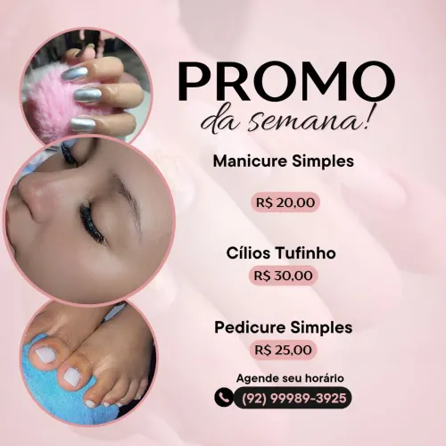 Promoção Pedicure e manicure