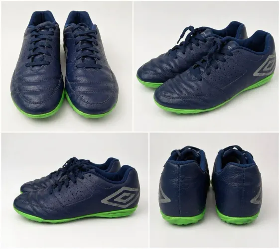Chuteira Society Umbro Azul Nº 40 - Boa Conservação
