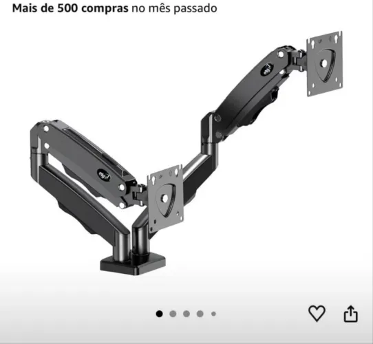 Suporte Articulado Duplo para 2 Monitores ELG F160N - Pistão a Gás