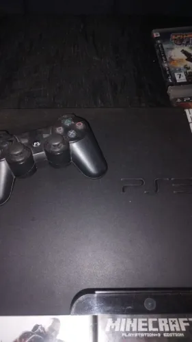 Ps3 com jogos e controle